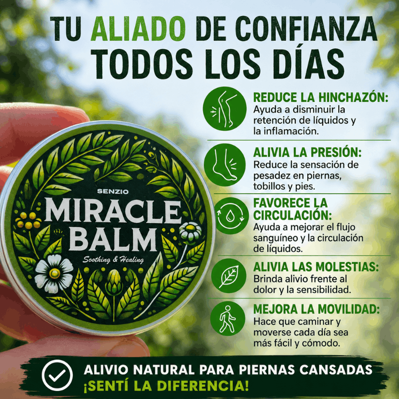 Senzio Miracle Balm | Volvé a sentir tus piernas livianas, sin hinchazón ni pesadez