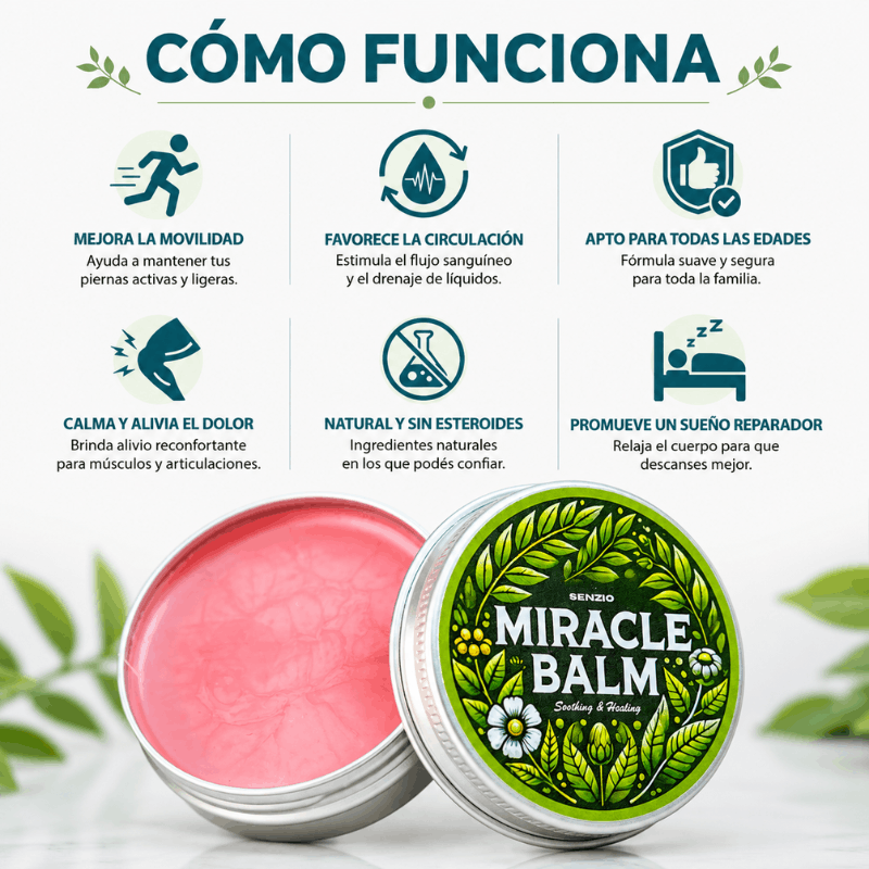 Senzio Miracle Balm | Volvé a sentir tus piernas livianas, sin hinchazón ni pesadez