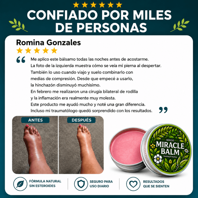 Senzio Miracle Balm | Volvé a sentir tus piernas livianas, sin hinchazón ni pesadez